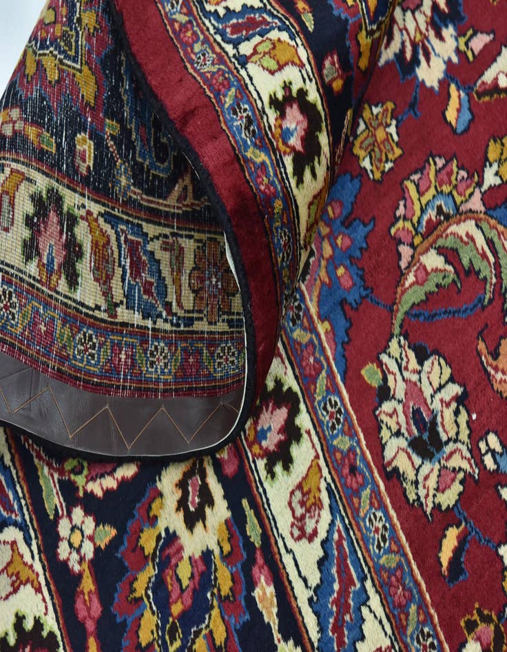 Detail image of  10' x 13'  Hand Knotted Mashad Persian Wool Rug