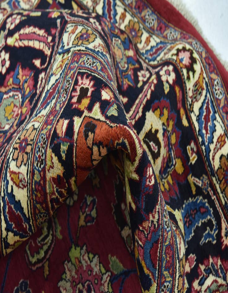 Detail image of  10' x 13'  Hand Knotted Mashad Persian Wool Rug