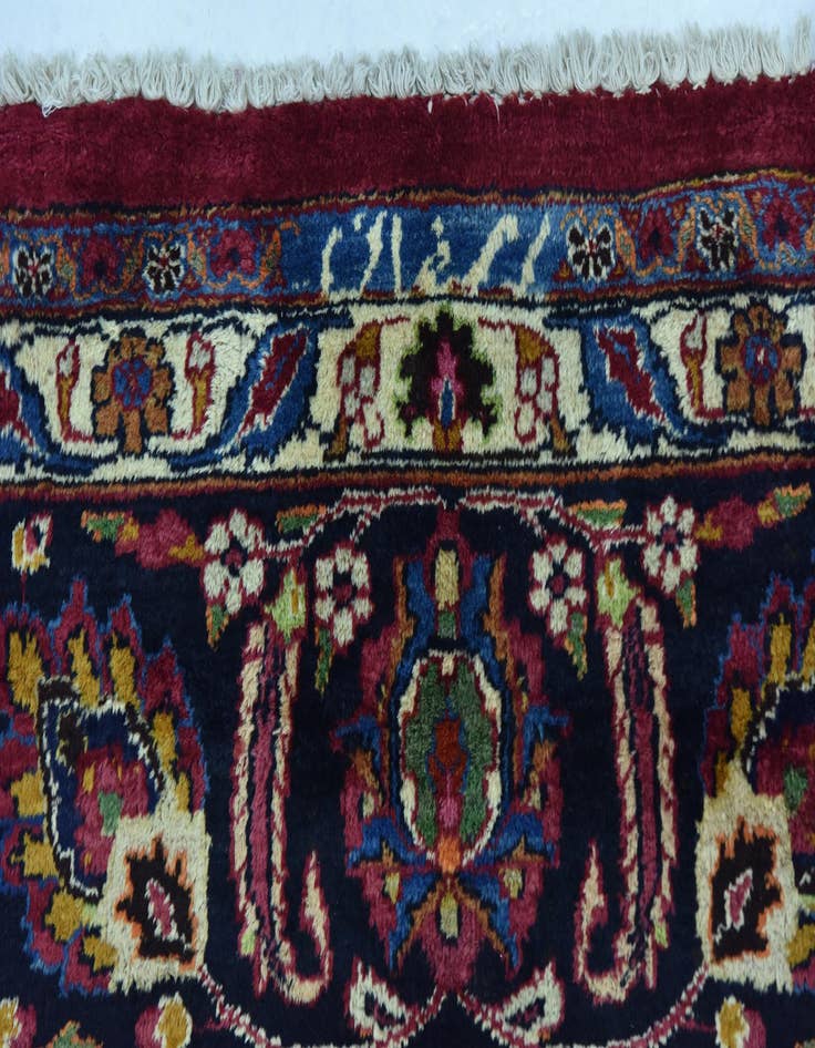 Detail image of  10' x 13'  Hand Knotted Mashad Persian Wool Rug