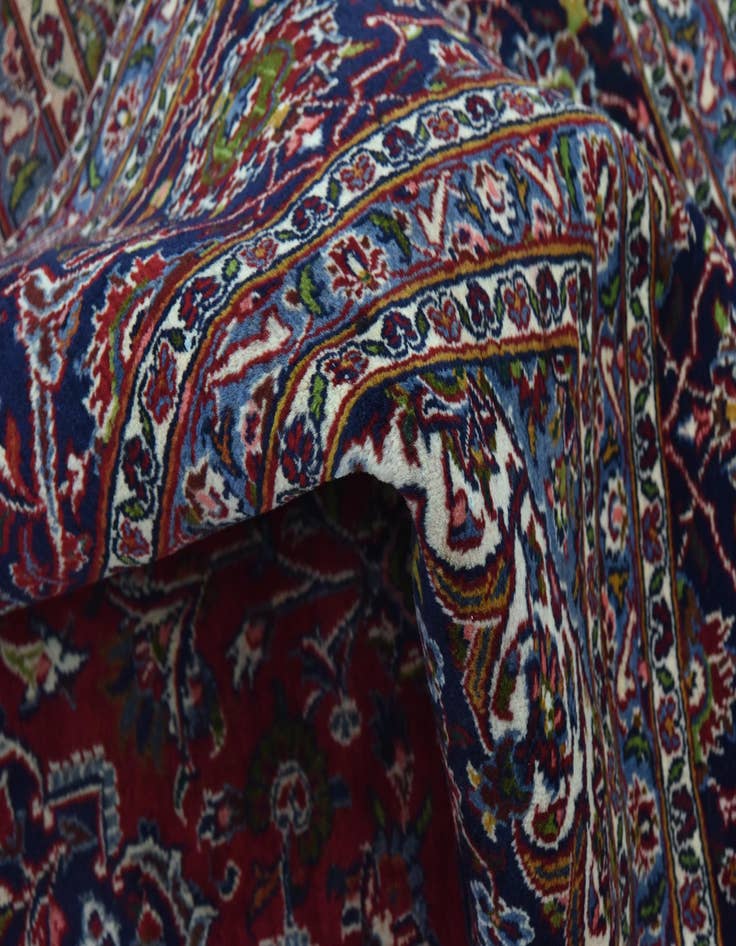 Detail image of  9' 7 x 12' 4  Hand Knotted Mashad Persian Wool Rug