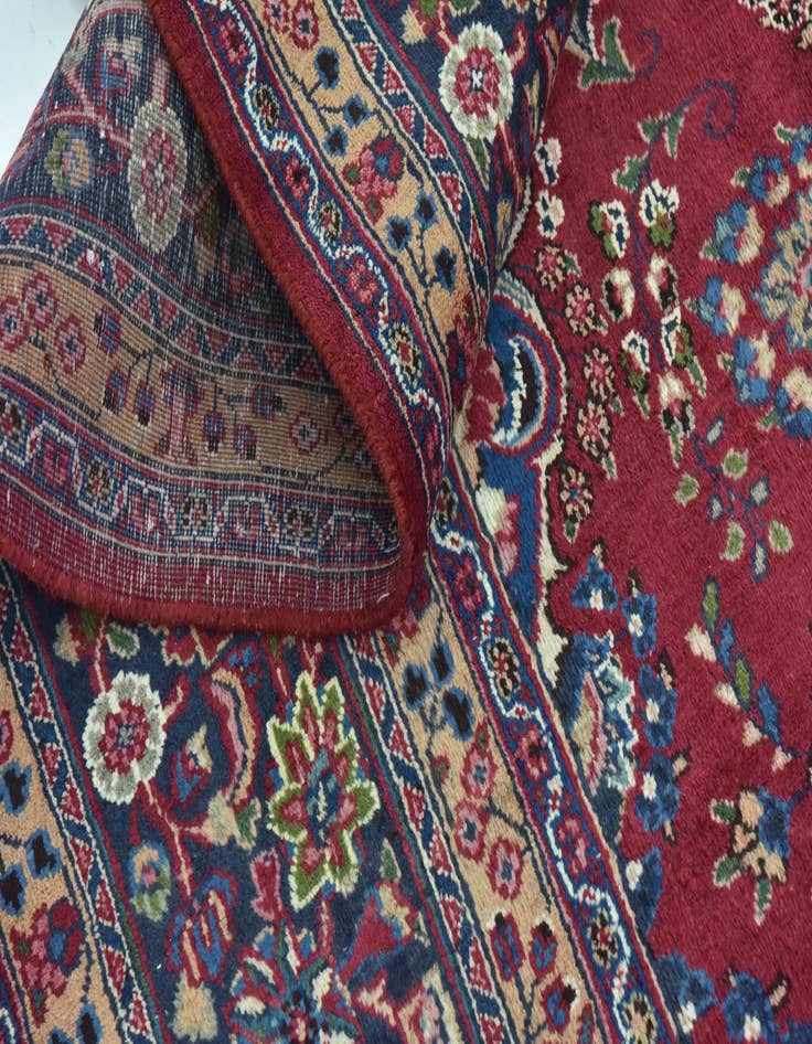 Detail image of  9' 10 x 12' 10  Hand Knotted Mashad Persian Wool Rug