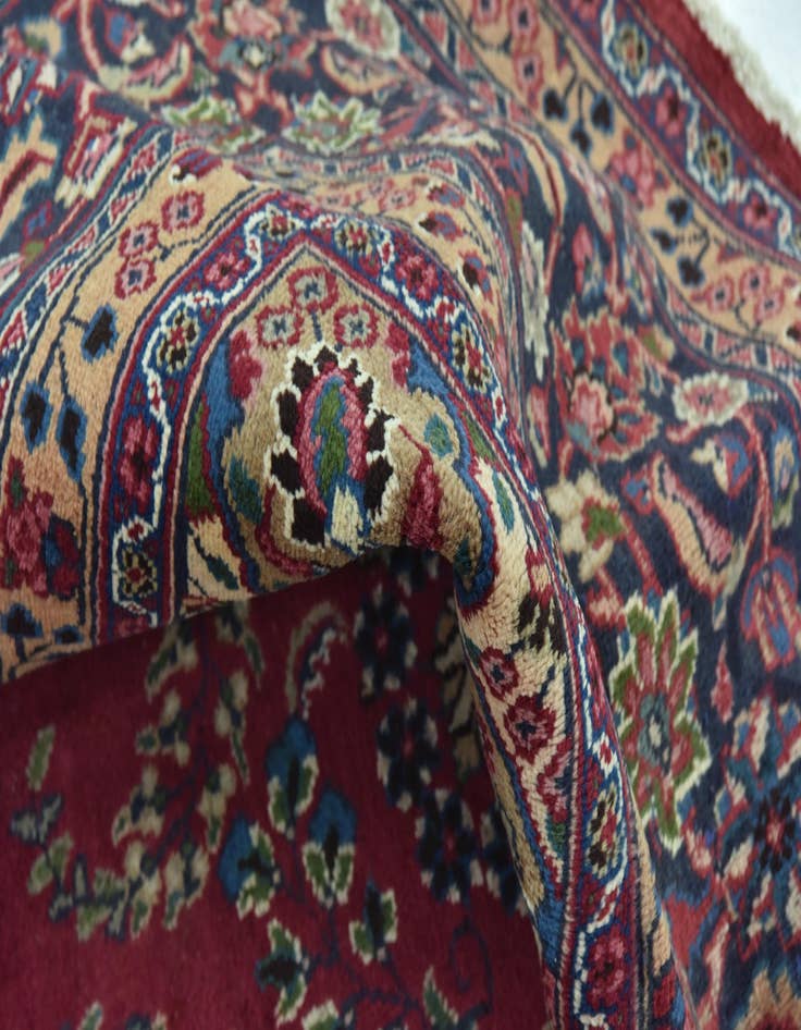 Detail image of  9' 10 x 12' 10  Hand Knotted Mashad Persian Wool Rug