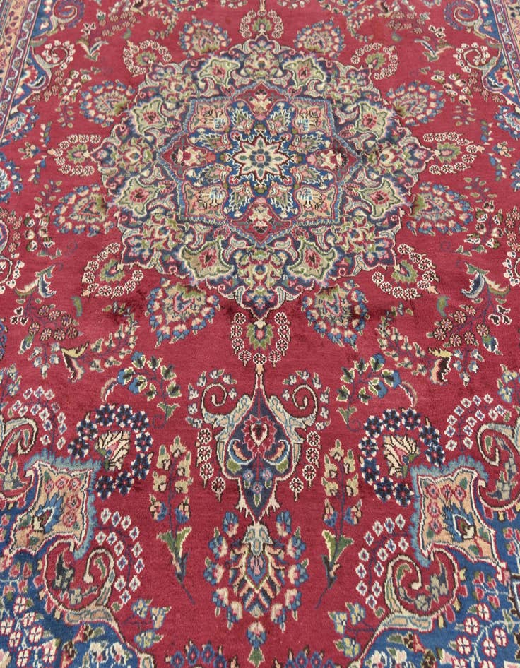 Detail image of  9' 10 x 12' 10  Hand Knotted Mashad Persian Wool Rug