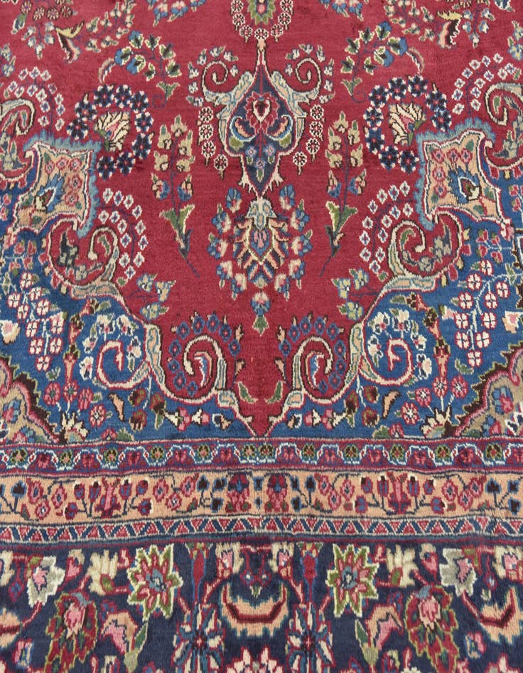 Detail image of  9' 10 x 12' 10  Hand Knotted Mashad Persian Wool Rug