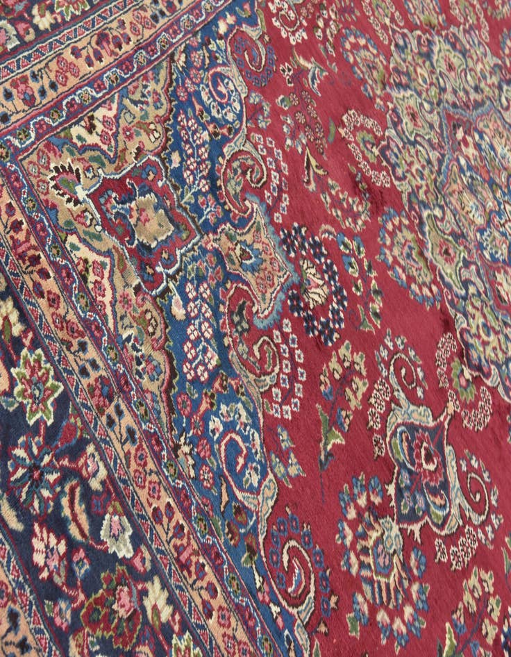 Detail image of  9' 10 x 12' 10  Hand Knotted Mashad Persian Wool Rug