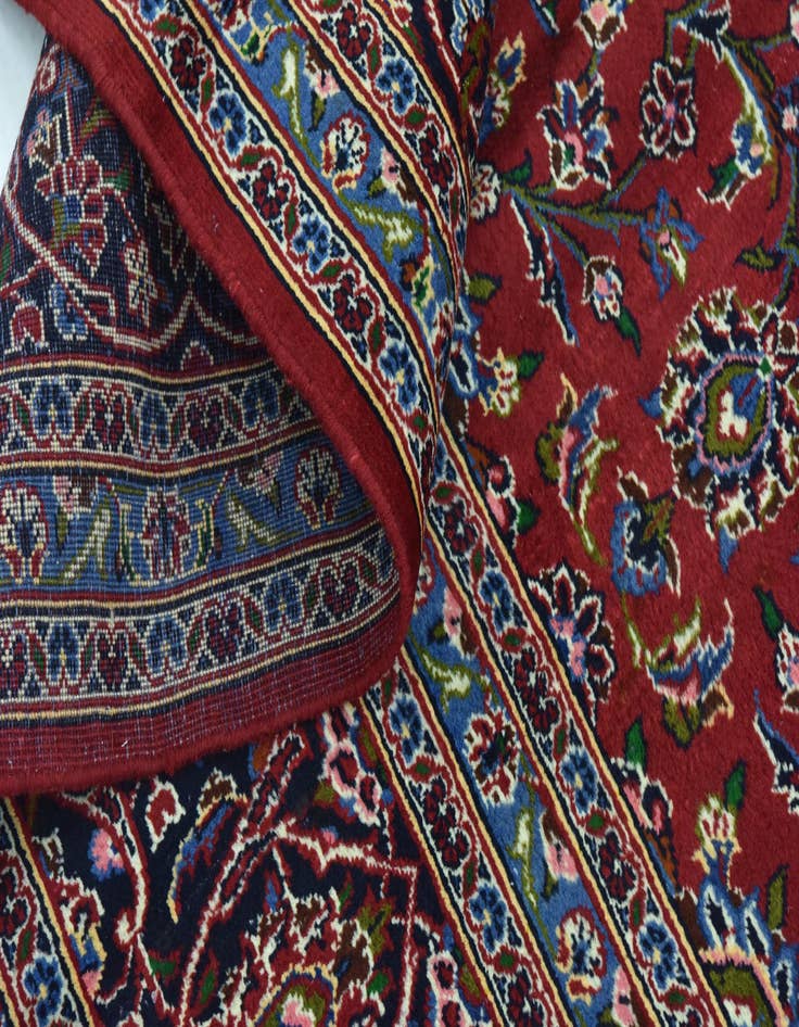 Detail image of  9' 5 x 13' 6  Hand Knotted Mashad Persian Wool Rug