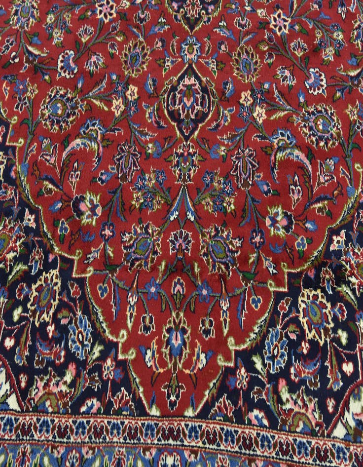Detail image of  9' 5 x 13' 6  Hand Knotted Mashad Persian Wool Rug
