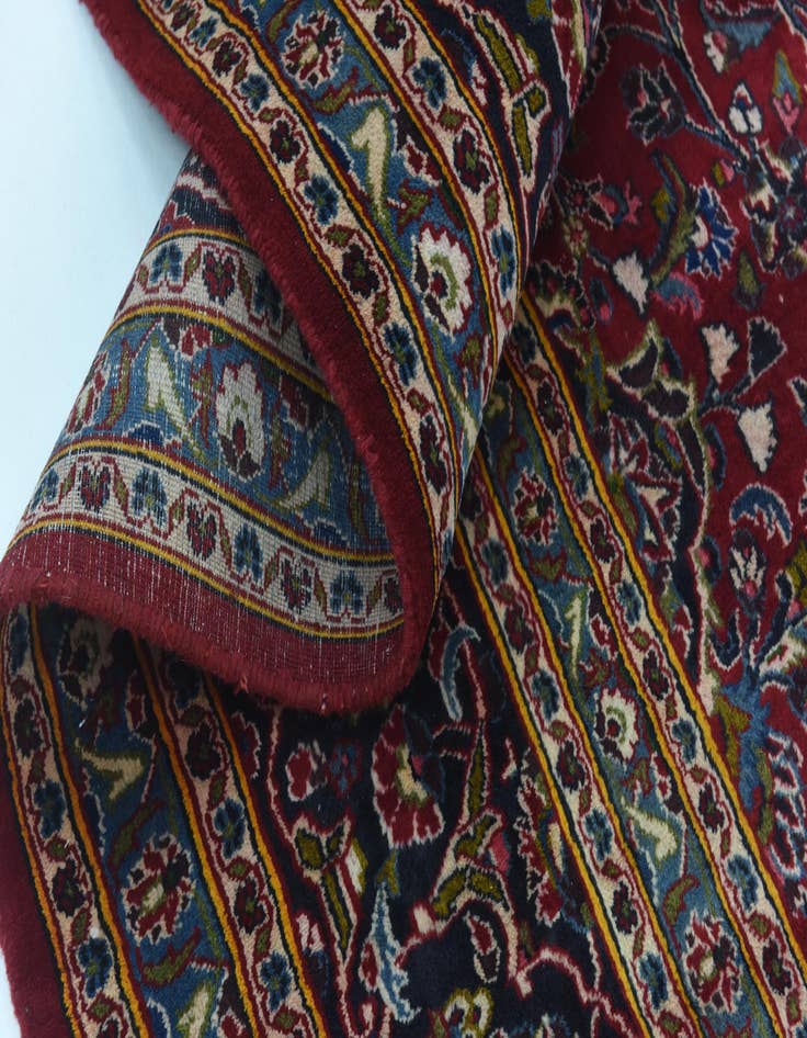 Detail image of  10' x 12' 9  Hand Knotted Mashad Persian Wool Rug