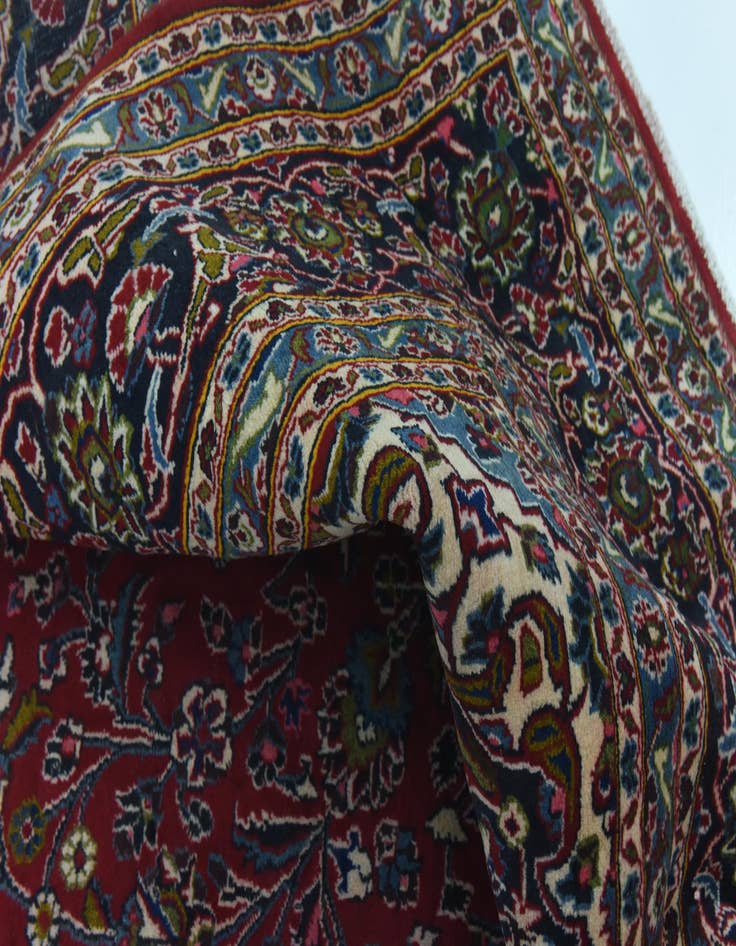 Detail image of  10' x 12' 9  Hand Knotted Mashad Persian Wool Rug