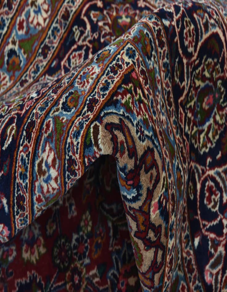 Detail image of  9' 9 x 13' 3  Hand Knotted Mashad Persian Wool Rug