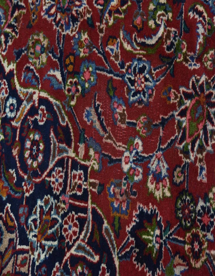 Detail image of  9' 9 x 13' 3  Hand Knotted Mashad Persian Wool Rug