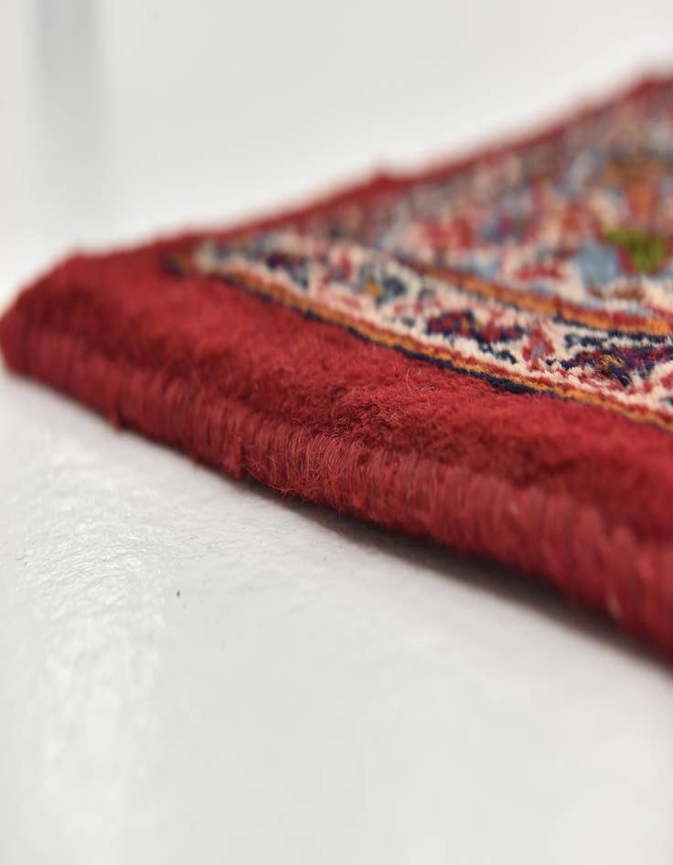 Detail image of  9' 9 x 13' 3  Hand Knotted Mashad Persian Wool Rug