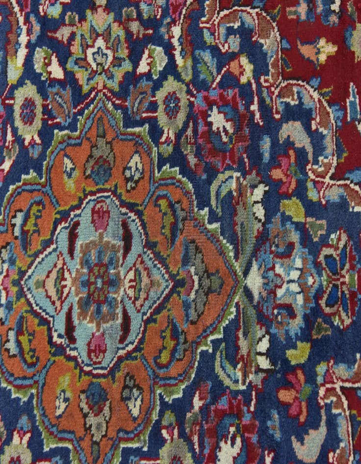 Detail image of 9' 10 x 12' 8 Hand Knotted Mashad Persian Wool Rug