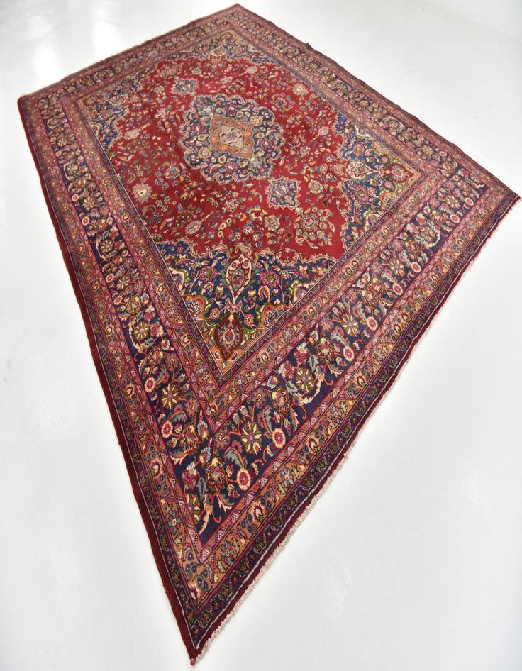 Detail image of 9' 10 x 12' 8 Hand Knotted Mashad Persian Wool Rug