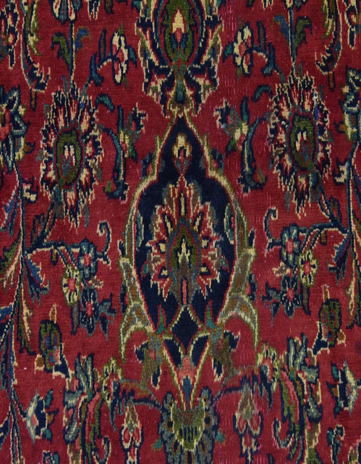 Detail image of  9' 9 x 12' 10  Hand Knotted Mashad Persian Wool Rug