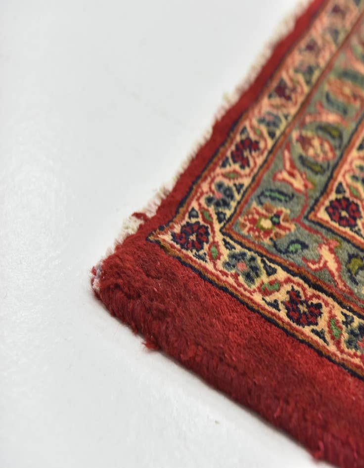 Detail image of  9' 9 x 12' 10  Hand Knotted Mashad Persian Wool Rug