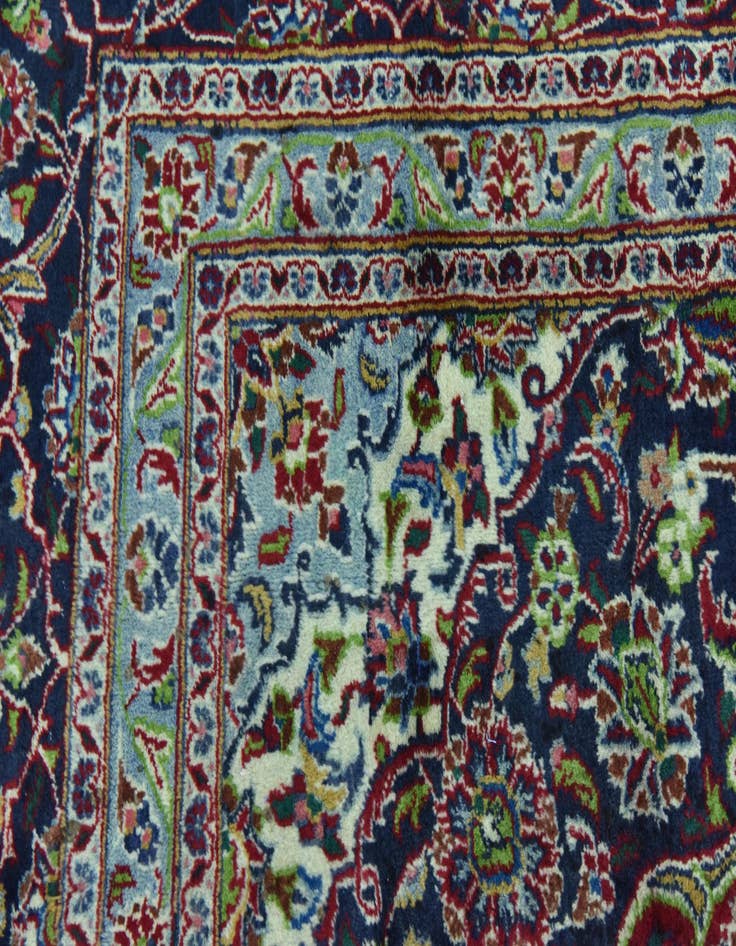Detail image of  9' 7 x 12' 6  Hand Knotted Mashad Persian Wool Rug