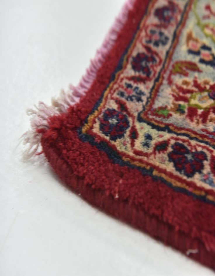 Detail image of  9' 7 x 12' 6  Hand Knotted Mashad Persian Wool Rug