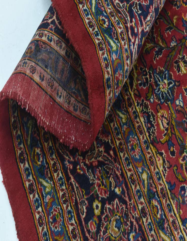 Detail image of  9' 10 x 12' 9  Hand Knotted Mashad Persian Wool Rug