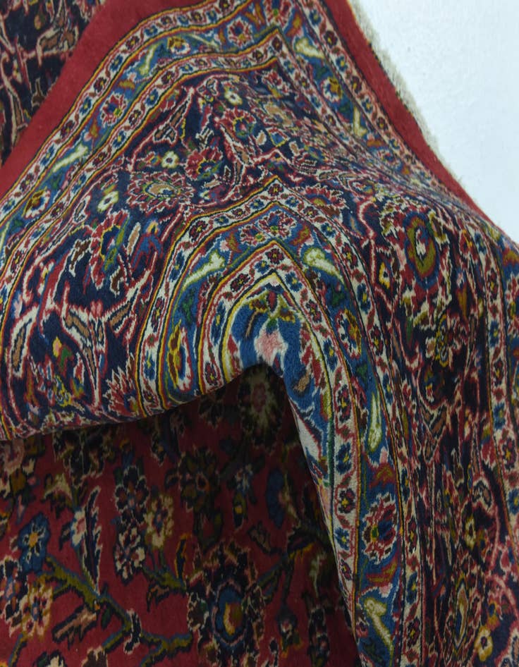 Detail image of  9' 10 x 12' 9  Hand Knotted Mashad Persian Wool Rug