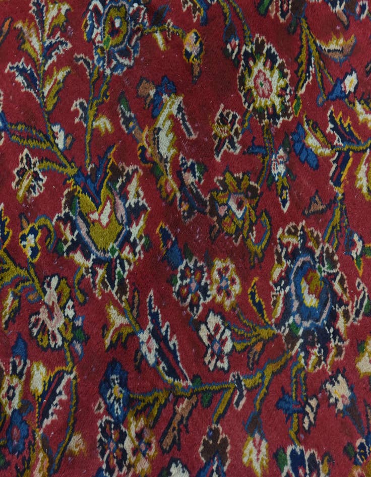 Detail image of  9' 10 x 12' 9  Hand Knotted Mashad Persian Wool Rug