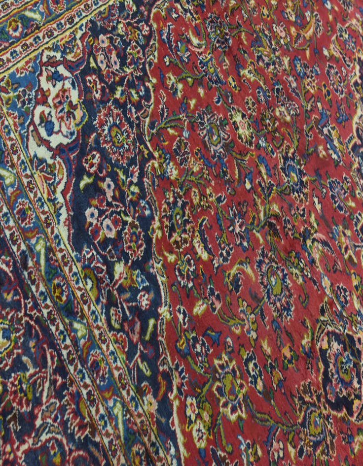 Detail image of  9' 10 x 12' 9  Hand Knotted Mashad Persian Wool Rug