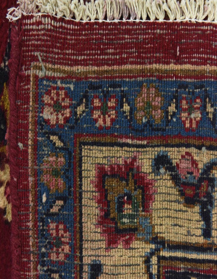 Detail image of  9' 7 x 12' 7  Hand Knotted Mashad Persian Wool Rug