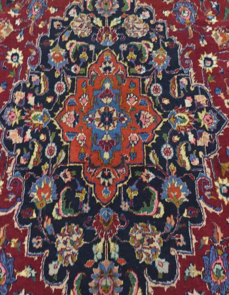 Detail image of  9' 7 x 12' 7  Hand Knotted Mashad Persian Wool Rug