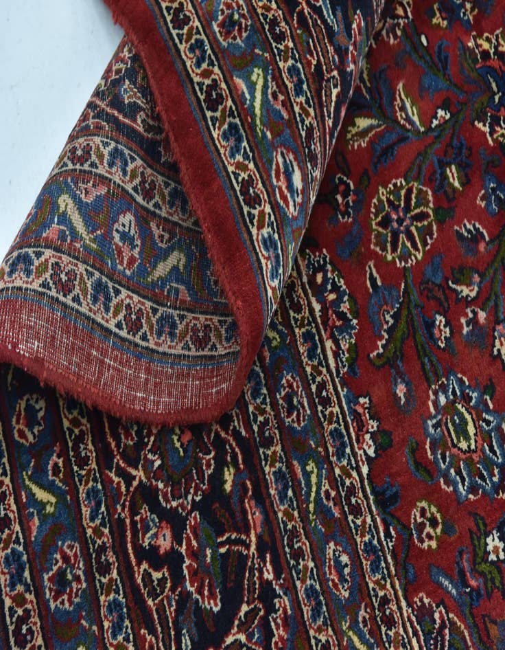 Detail image of  9' 6 x 12' 10  Hand Knotted Mashad Persian Wool Rug