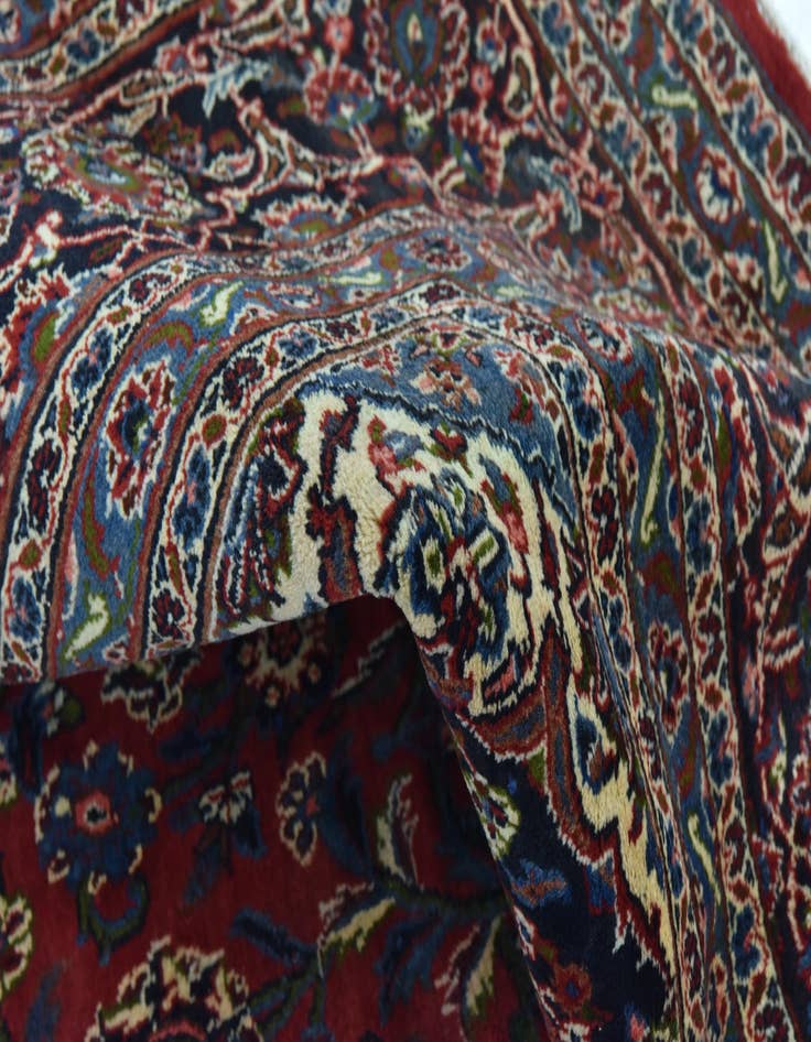 Detail image of  9' 6 x 12' 10  Hand Knotted Mashad Persian Wool Rug