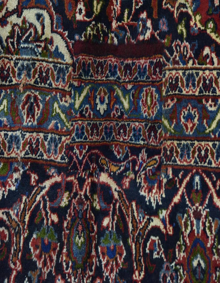 Detail image of  9' 6 x 12' 10  Hand Knotted Mashad Persian Wool Rug