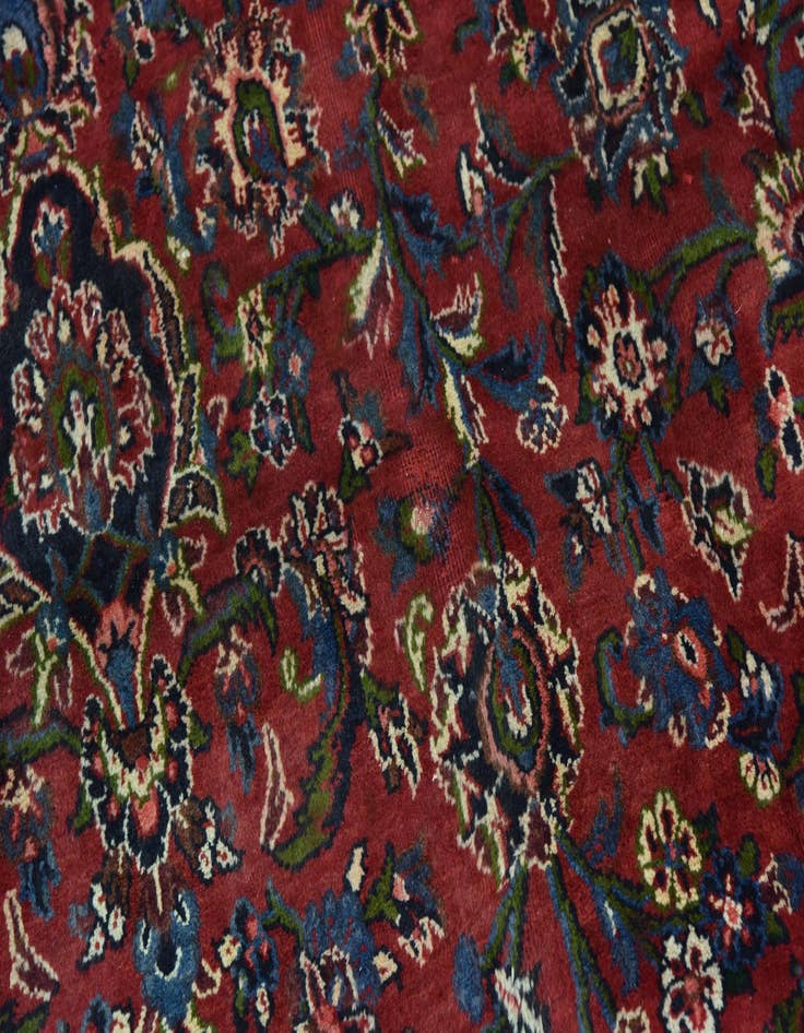 Detail image of  9' 6 x 12' 10  Hand Knotted Mashad Persian Wool Rug