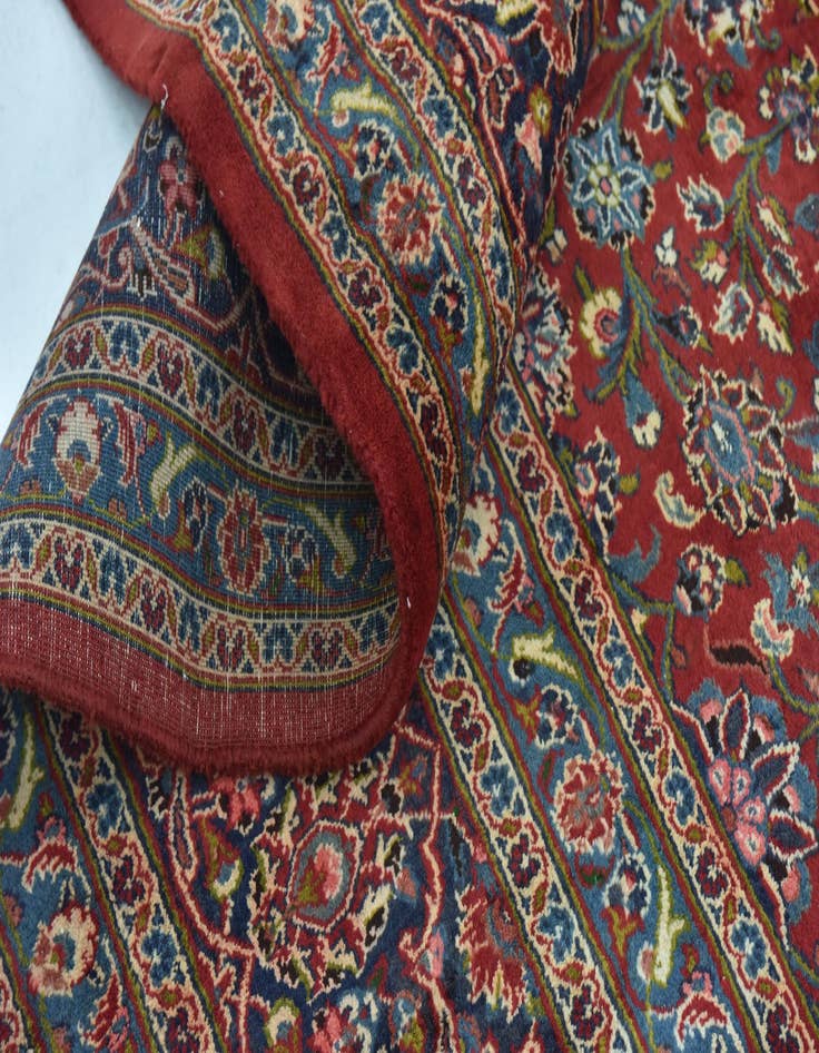 Detail image of  9' 8 x 12' 10  Hand Knotted Mashad Persian Wool Rug