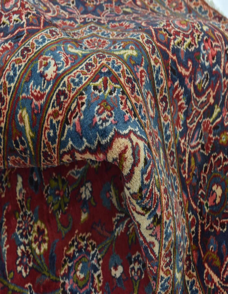 Detail image of  9' 8 x 12' 10  Hand Knotted Mashad Persian Wool Rug