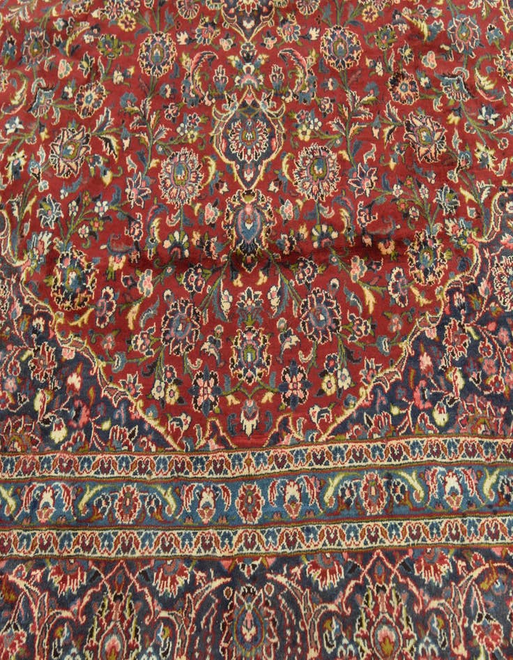 Detail image of  9' 8 x 12' 10  Hand Knotted Mashad Persian Wool Rug