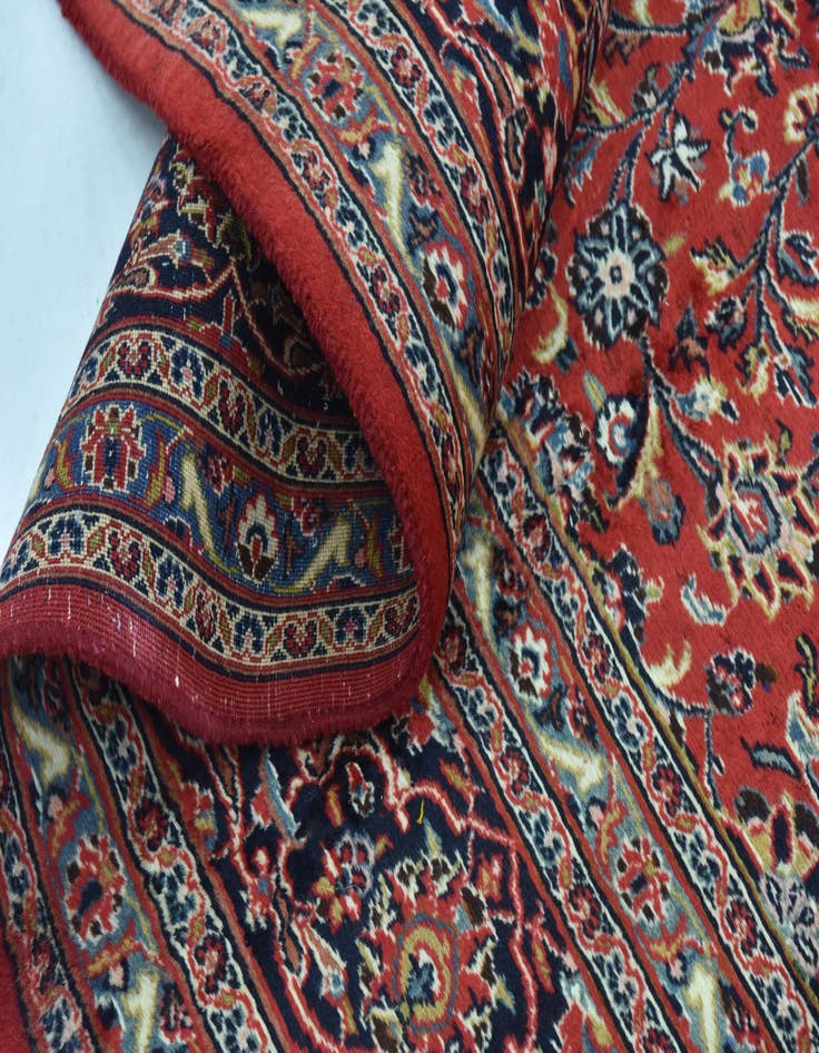 Detail image of  10' x 12' 8  Hand Knotted Mashad Persian Wool Rug