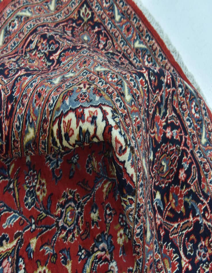 Detail image of  10' x 12' 8  Hand Knotted Mashad Persian Wool Rug