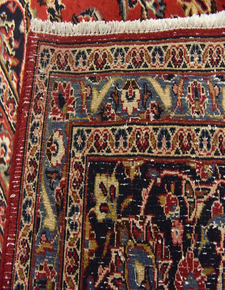 Detail image of  10' x 12' 8  Hand Knotted Mashad Persian Wool Rug