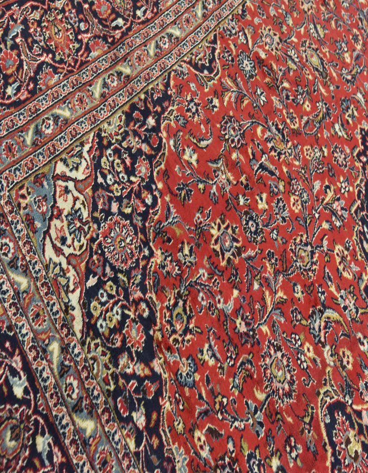 Detail image of  10' x 12' 8  Hand Knotted Mashad Persian Wool Rug