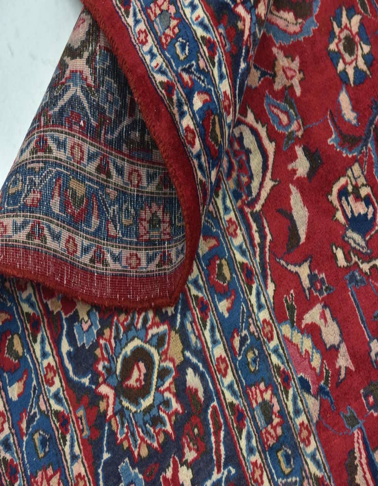 Detail image of  9' 8 x 13' 4  Hand Knotted Mashad Persian Wool Rug