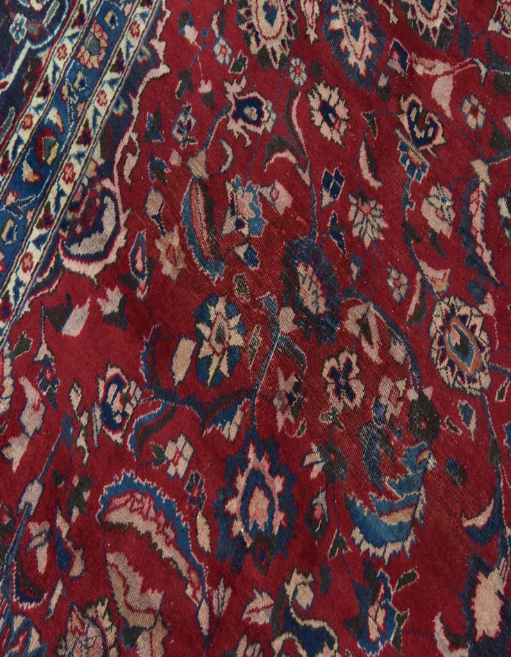 Detail image of  9' 8 x 13' 4  Hand Knotted Mashad Persian Wool Rug
