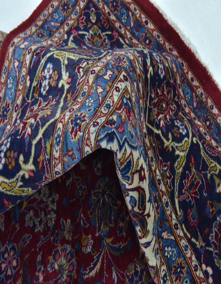 Detail image of  9' 7 x 12' 10  Hand Knotted Mashad Persian Wool Rug