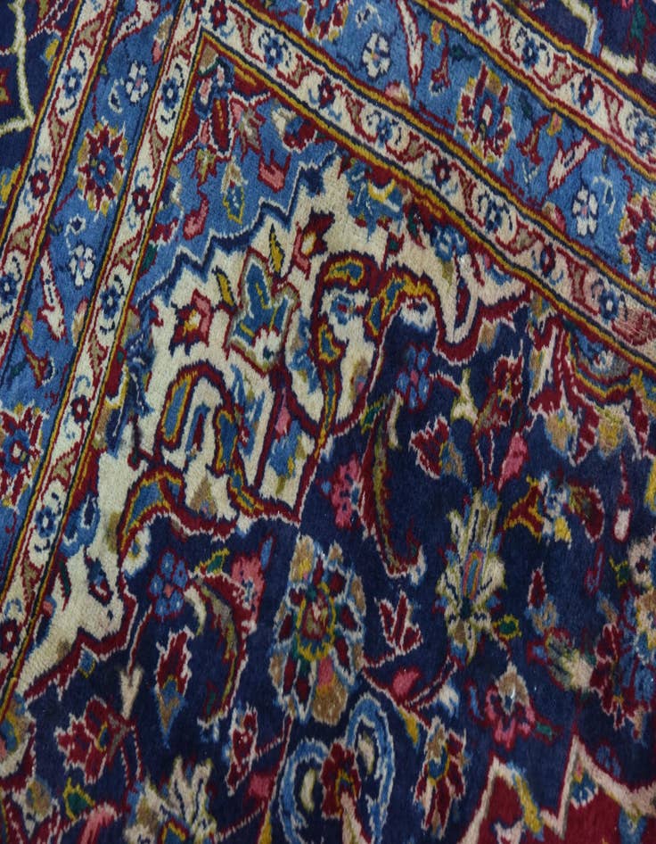 Detail image of  9' 7 x 12' 10  Hand Knotted Mashad Persian Wool Rug