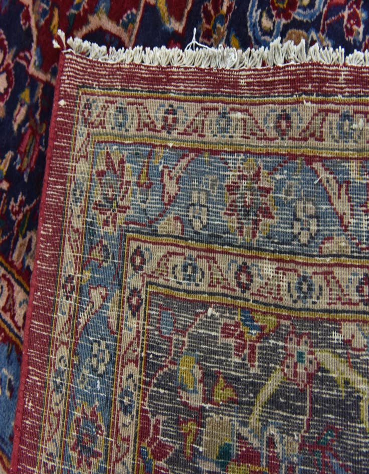 Detail image of  9' 7 x 12' 10  Hand Knotted Mashad Persian Wool Rug
