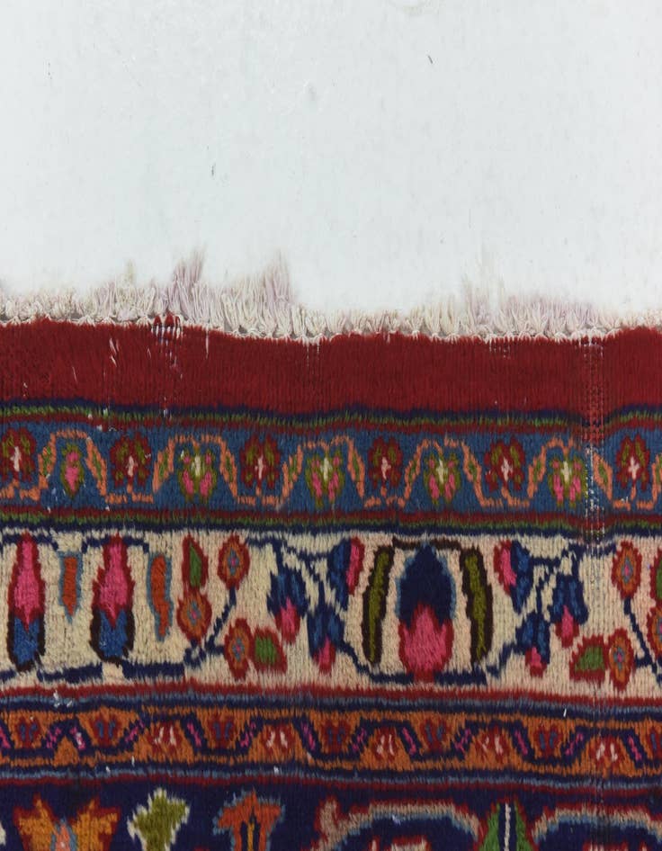 Detail image of  9' 8 x 12' 9  Hand Knotted Mashad Persian Wool Rug