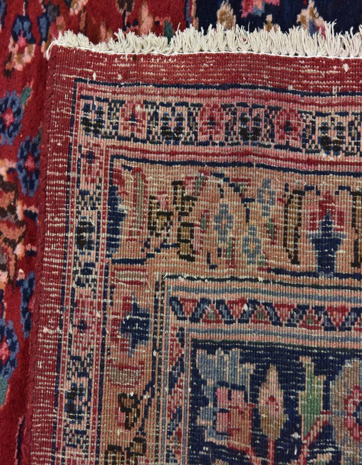 Detail image of  9' 9 x 12' 7  Hand Knotted Mashad Persian Wool Rug