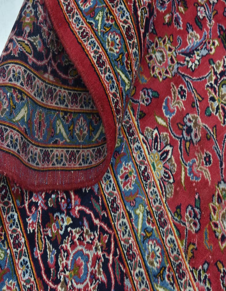 Detail image of  9' 8 x 12' 7  Hand Knotted Mashad Persian Wool Rug