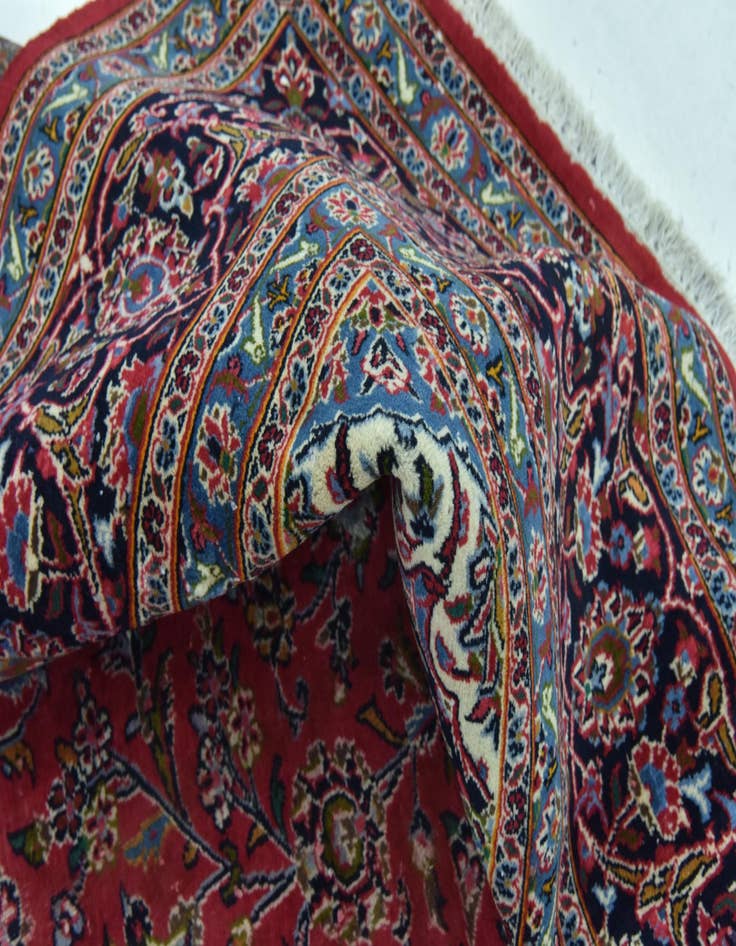 Detail image of  9' 8 x 12' 7  Hand Knotted Mashad Persian Wool Rug