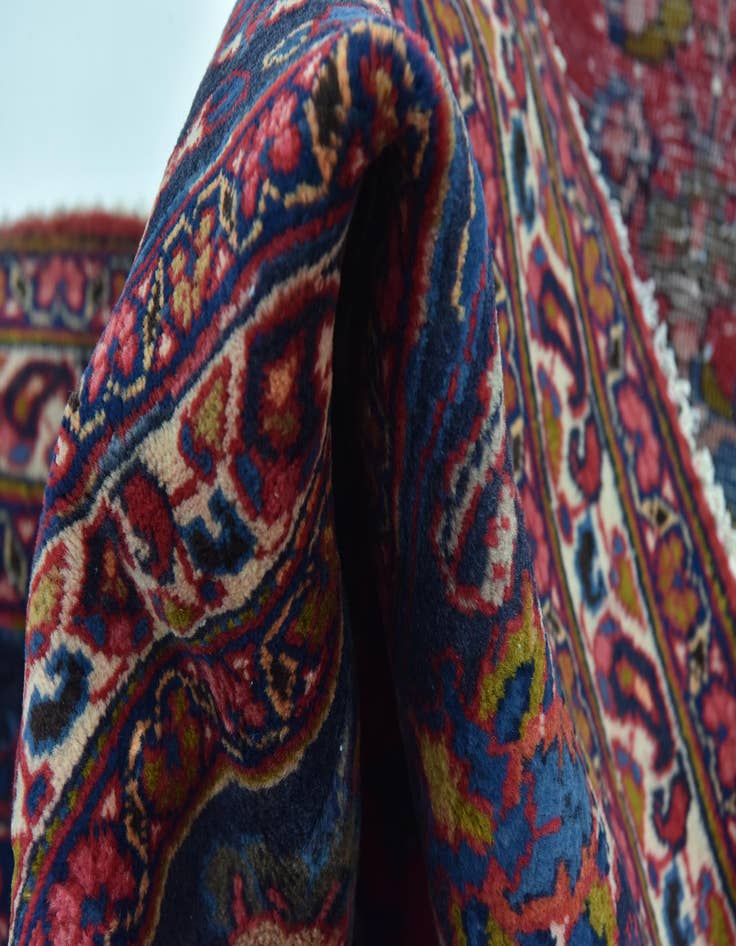 Detail image of  9' 10 x 12' 7  Hand Knotted Mashad Persian Wool Rug