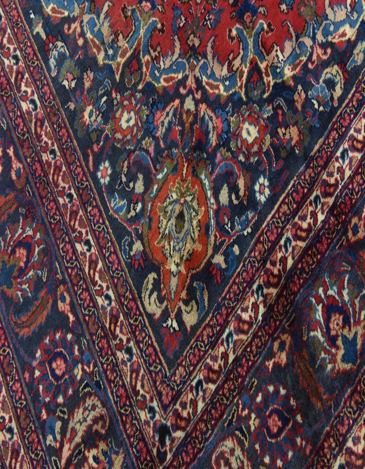Detail image of  9' 10 x 12' 7  Hand Knotted Mashad Persian Wool Rug